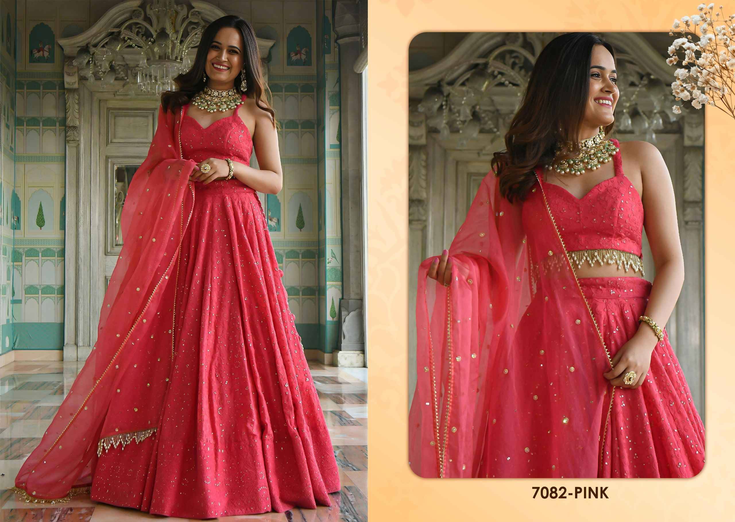 VOL-34 By ZEEL COTHING 7079 SERIES  Designer Beautiful Collection Occasional Wear & Party Wear Georgette Lehengas At Wholesale Price